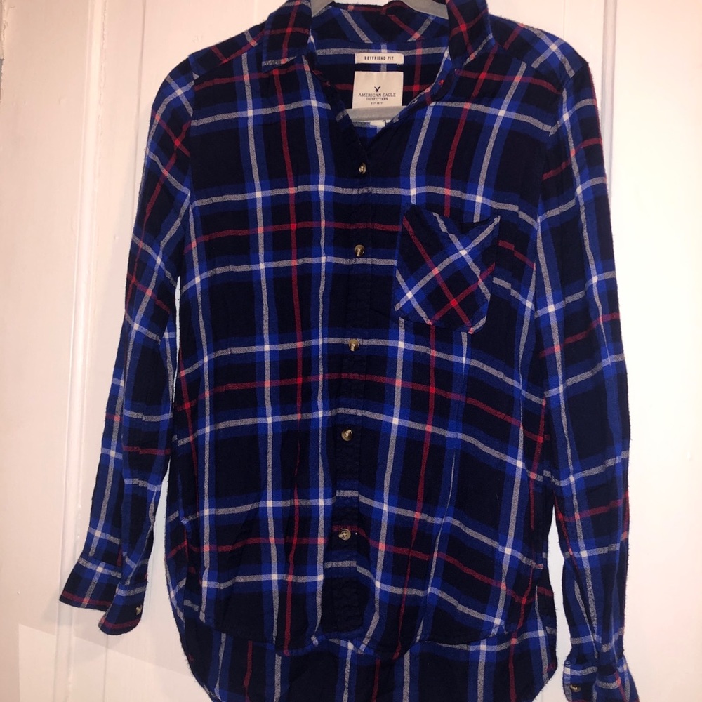 American Eagle Boyfriend Fit Flannel Shirt